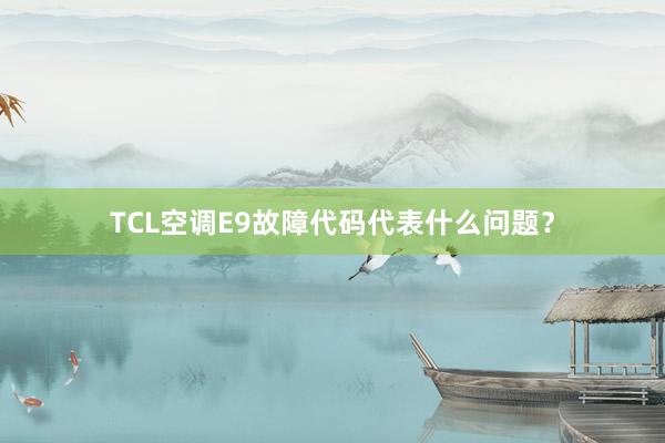 TCL空调E9故障代码代表什么问题？